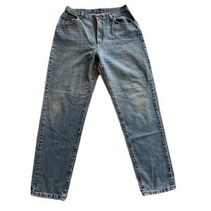 Lee Riders‎ Straight Leg Mom High rise Women's Denim Light Wash Blue Jeans 14 M